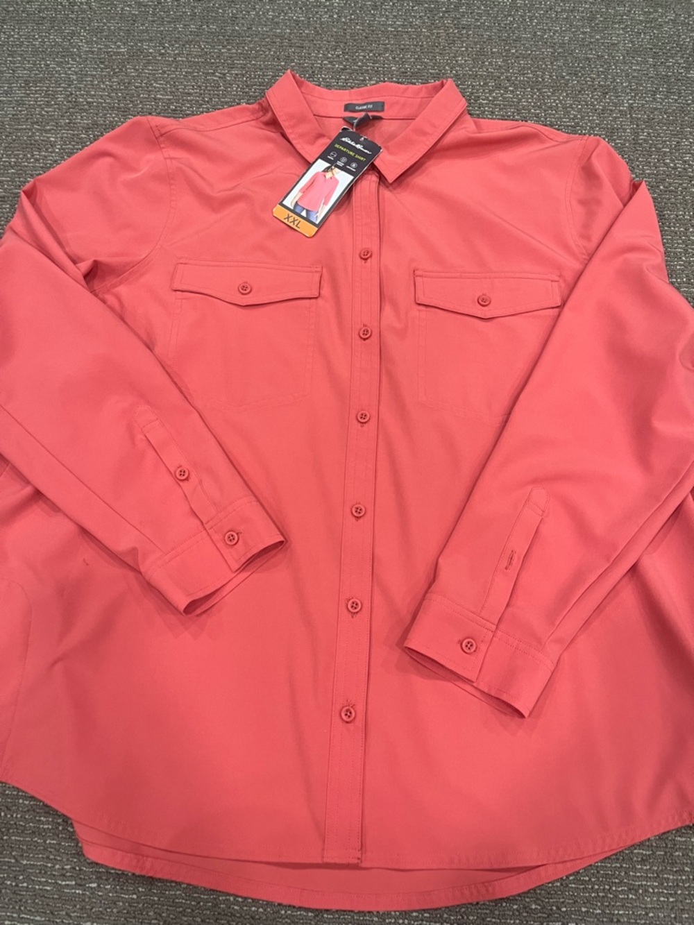 Eddie Bauer Classic Fit Button-Up Shirt Women’s XXL Stretch Moisture